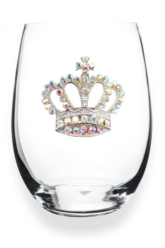 Aurora Borealis Stemless Wine Glass - The Queens Jewels