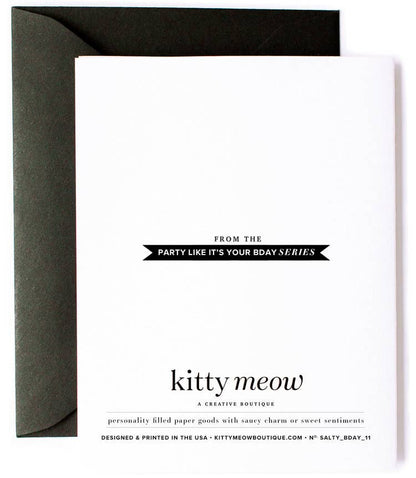 Not A Day Over Fabulous, Funny Birthday Greeting Card - Kitty Meow Boutique