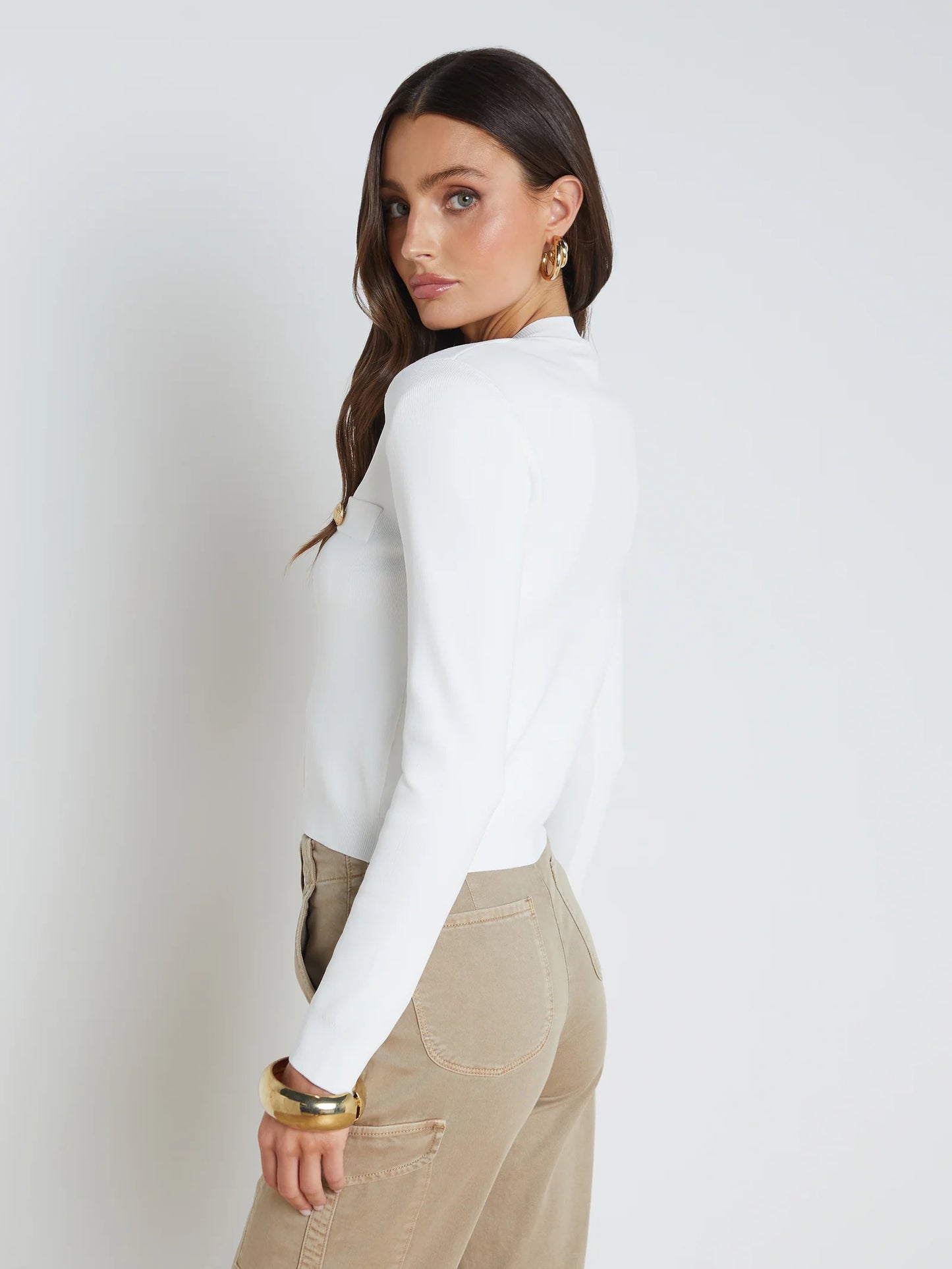 Toulouse Cardigan Ivory - L'AGENCE