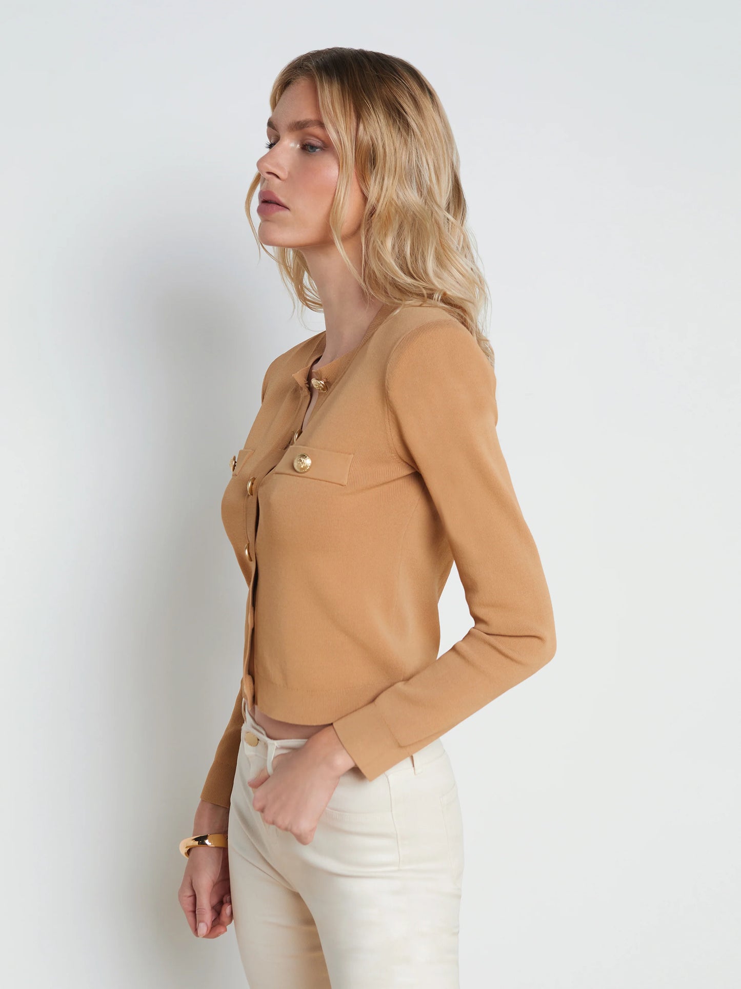 Toulouse Cardigan Soft Camel - L'AGENCE