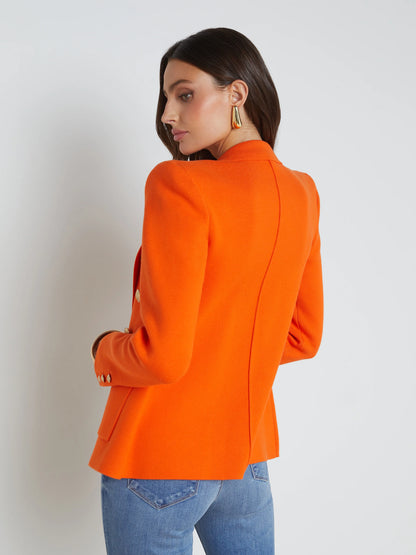 Kenzie Knit Blazer Tangerine/Gold - L'AGENCE