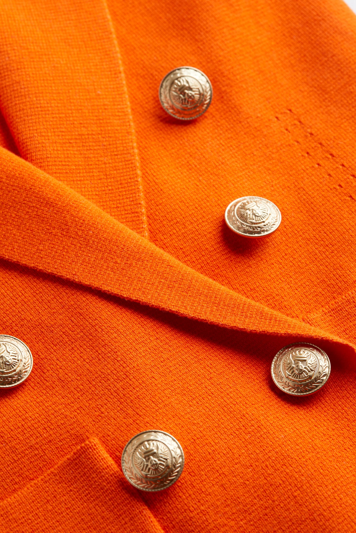 Kenzie Knit Blazer Tangerine/Gold - L'AGENCE