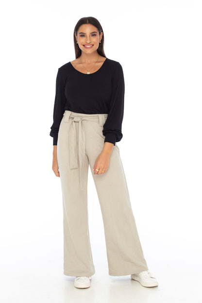 Loungewear Wide Leg Pants Camel - Skemo