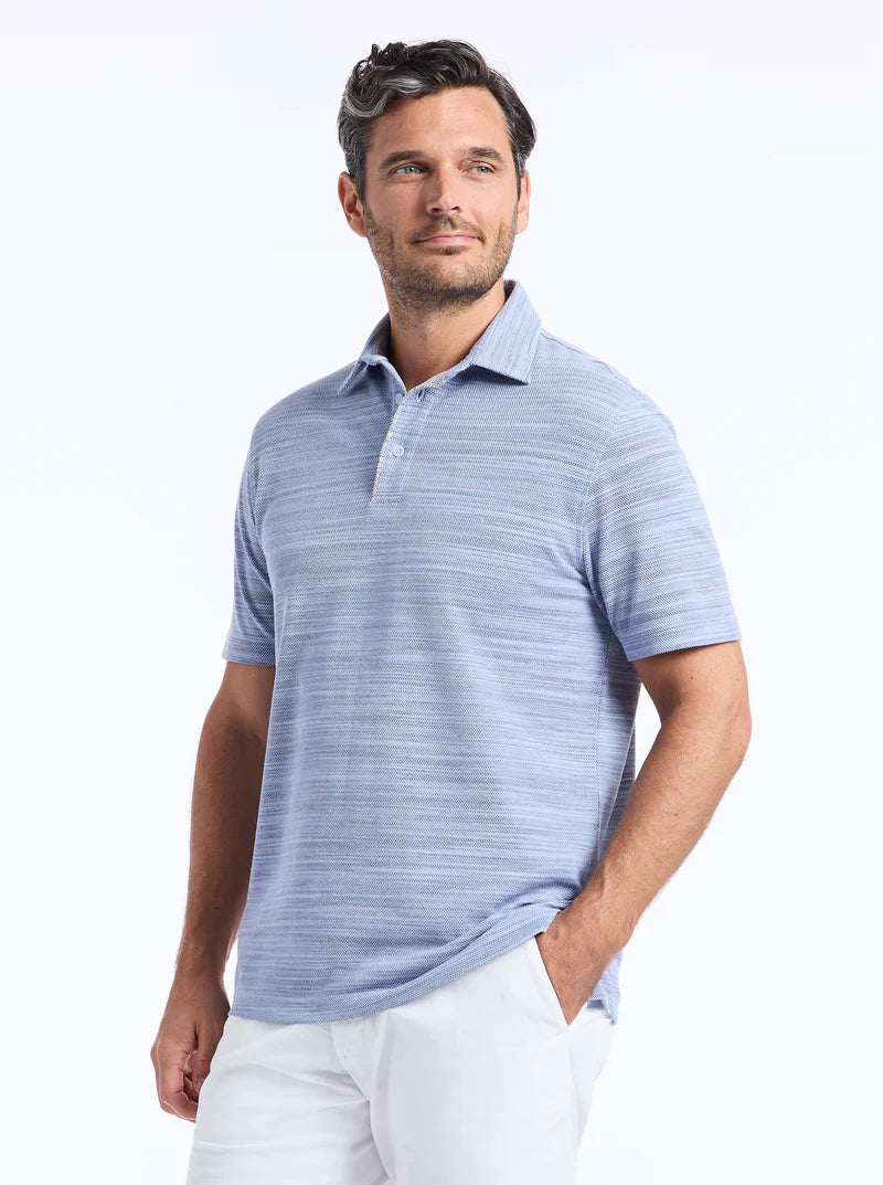 Bogner Short Sleeve Polo Light Blue - Robert Graham