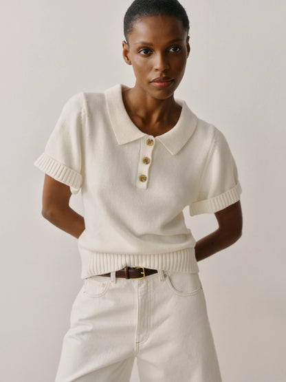 May Polo Short Sleeve White - DL1961