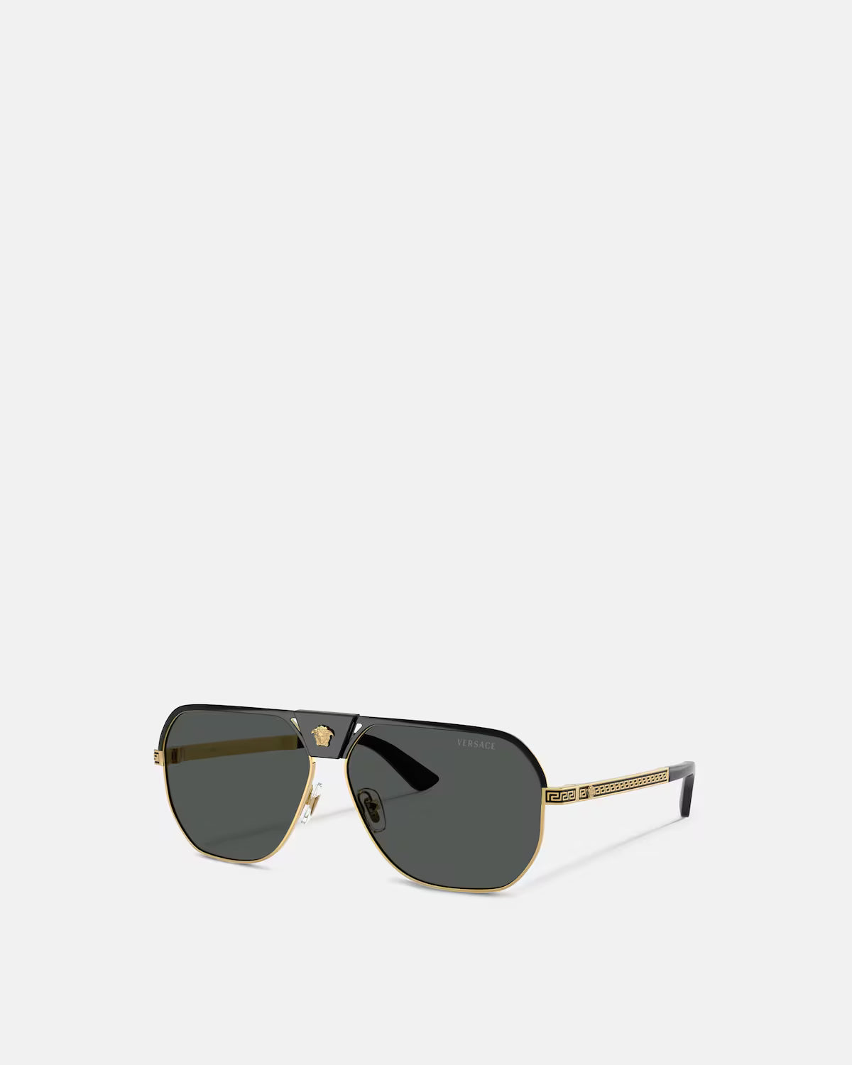 Greca Flow Navigator Sunglasses Black/Gold - Versace