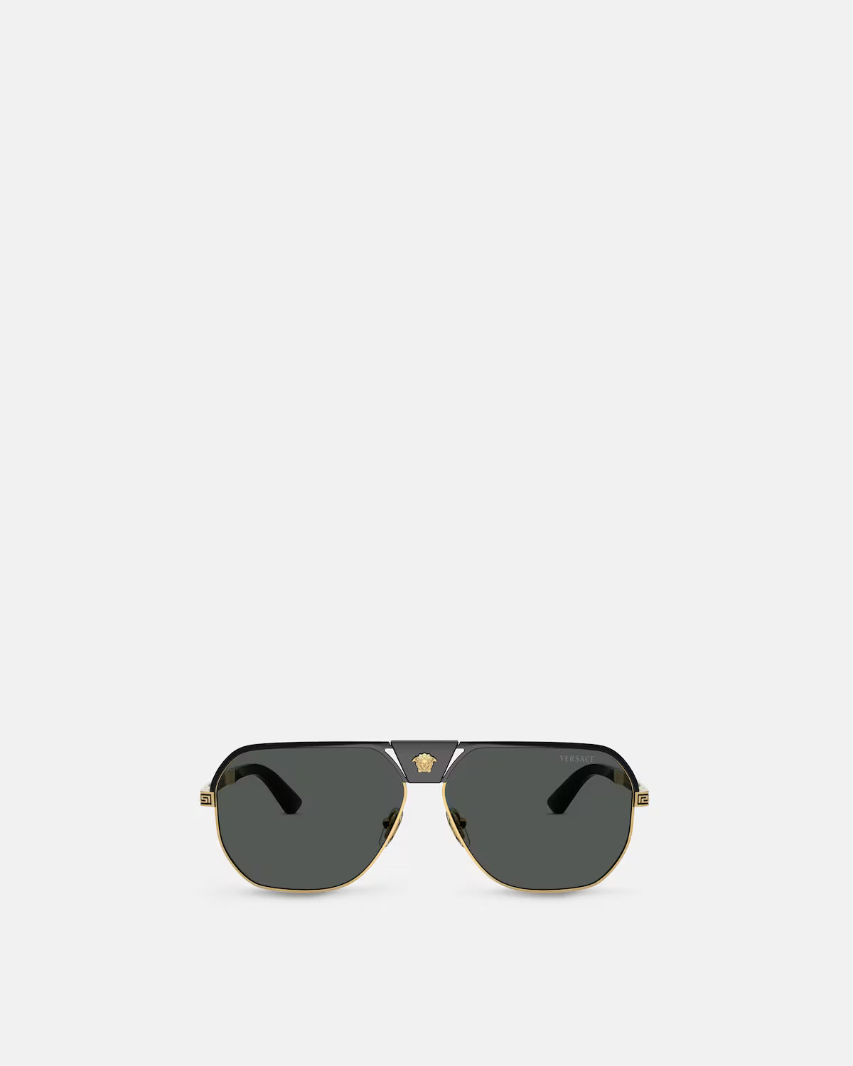 Greca Flow Navigator Sunglasses Black/Gold - Versace