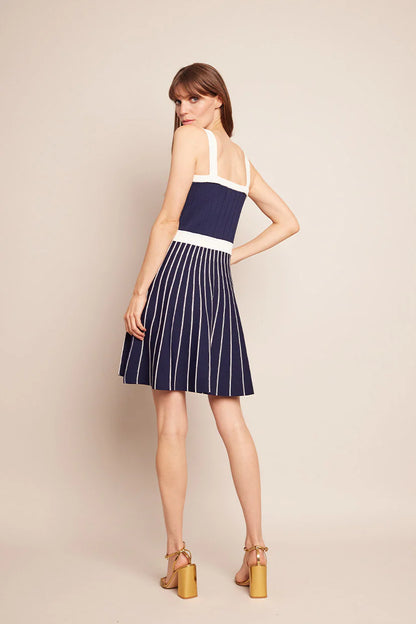 Aurora Mini Dress Navy/Ivory - Cara Cara