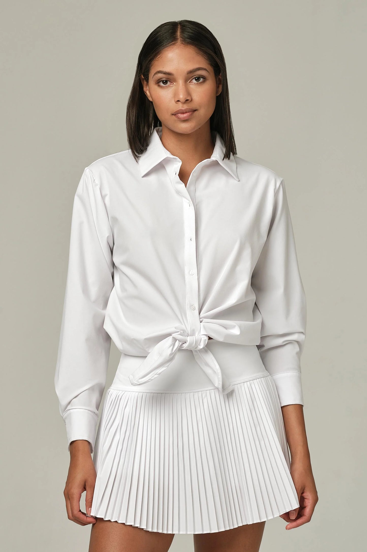 Black Tie Shirt White - 925 FIT