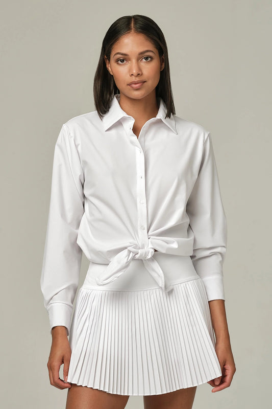Black Tie Shirt White - 925 FIT