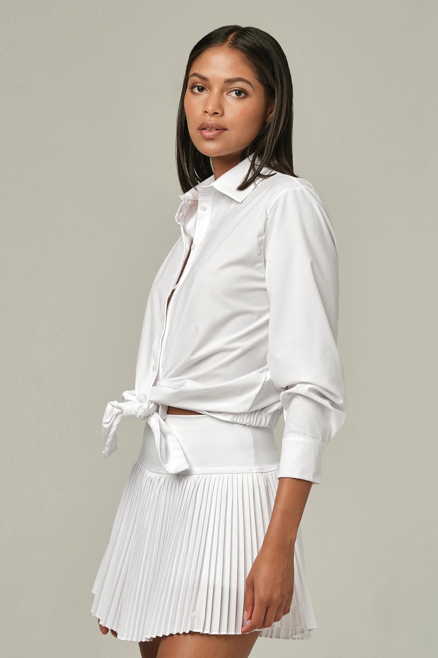 Black Tie Shirt White - 925 FIT