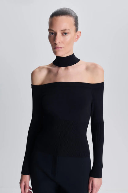 Lila Off Shoulder Top Black - Simkhai