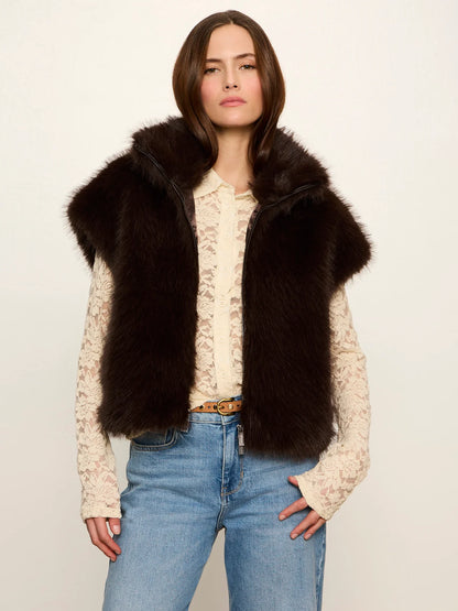 Silky Fur Vest Espresso Martini - Sanctuary