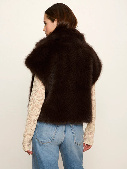 Silky Fur Vest Espresso Martini - Sanctuary