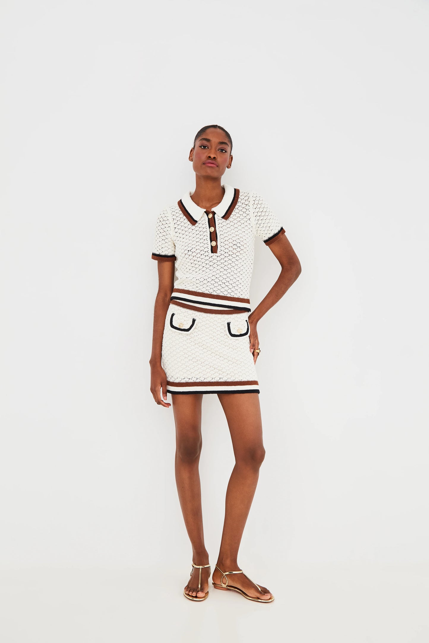 Netti Skirt Crochet Awning Knit - Cara Cara