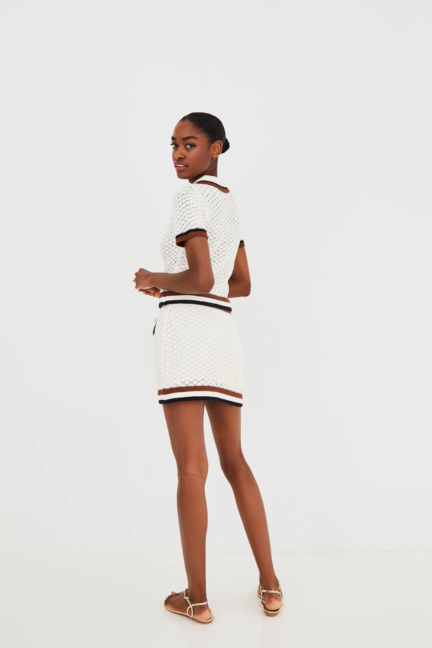 Netti Skirt Crochet Awning Knit - Cara Cara