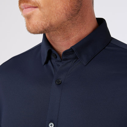 Halyard Dress Shirt Navy - Mizzen + Main