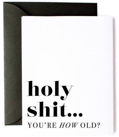 You're How Old Funny Friendship  Birthday Greeting Card - Kitty Meow Boutique