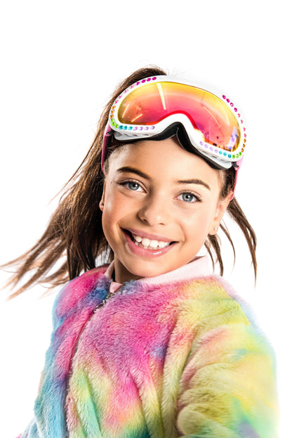 Kid's Ski Goggle Rainbow Rhinestone - Bling2o