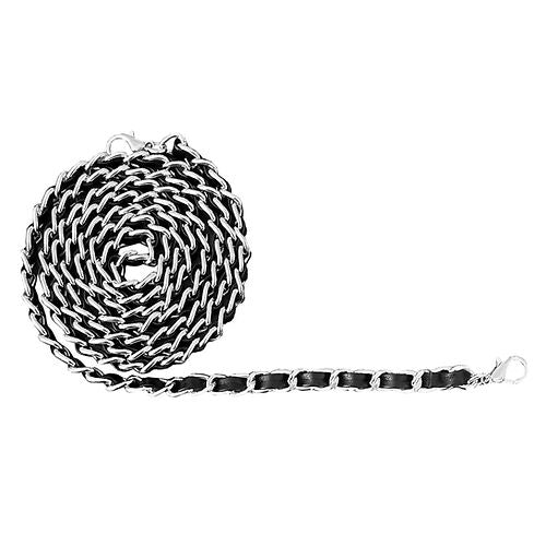Black Belt Silver Chain - Strap-Its