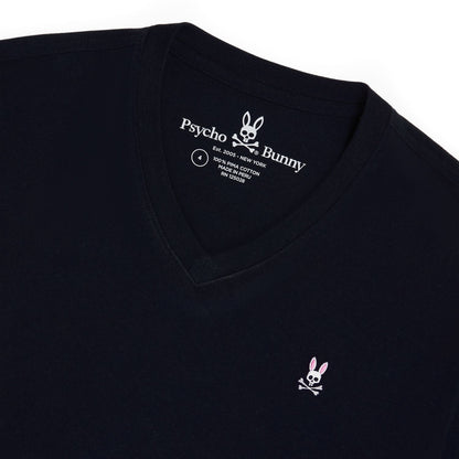 Classic V Neck Tee Navy - Psycho Bunny