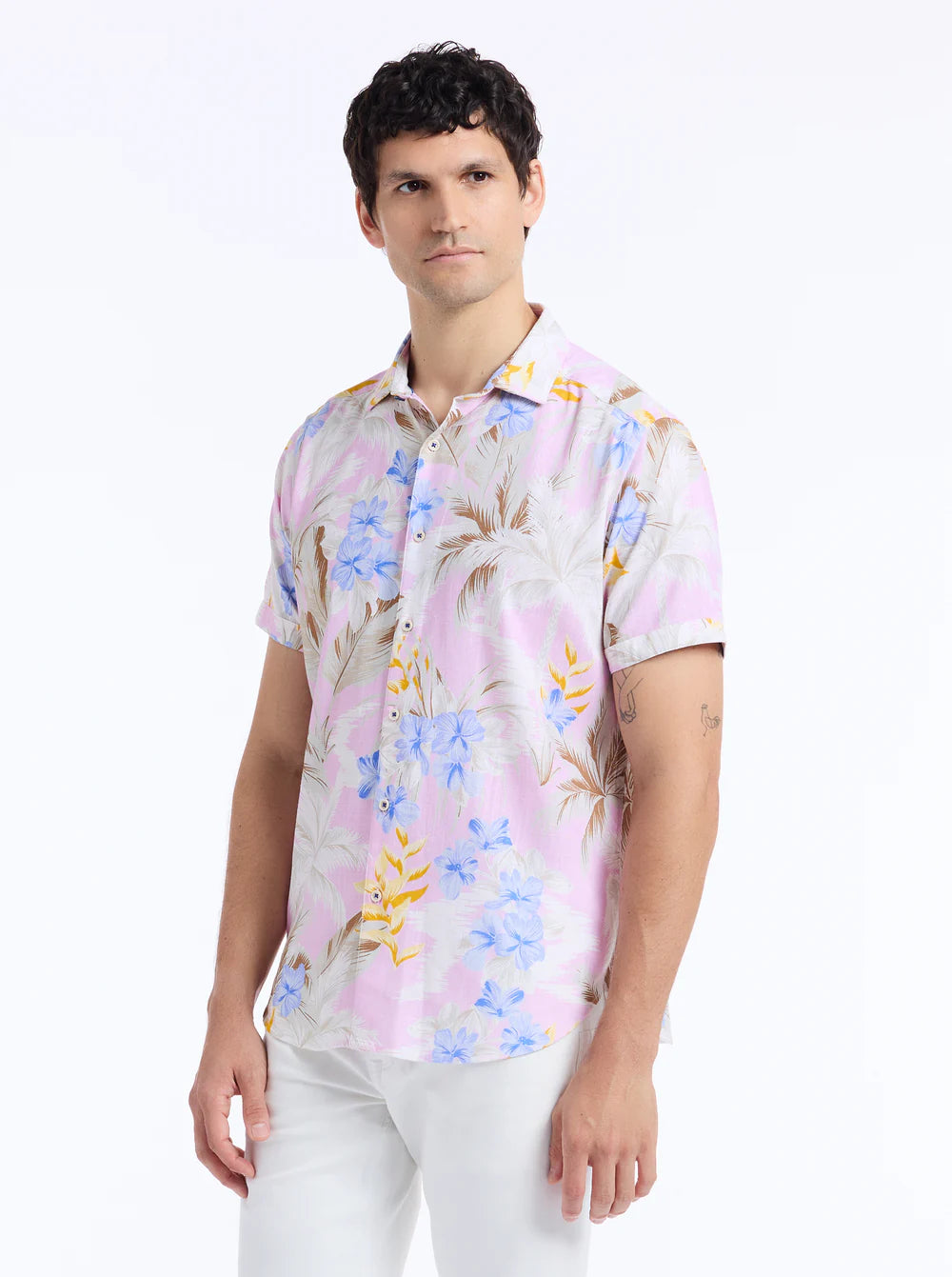 Fletcher Short Sleeve Button Down Shirt Multi - Robert Graham