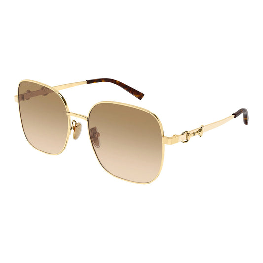 Womens Square Sunglasses Gold - Gucci