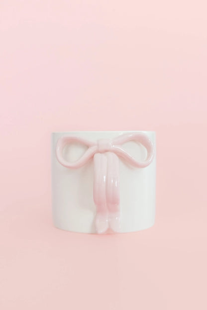 Ceramic Bow Mug Pink - Rock Paper Scissors