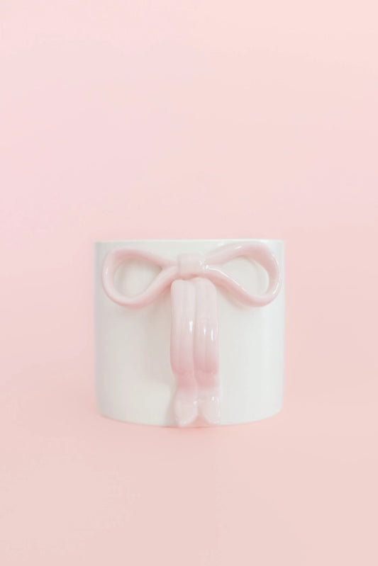 Ceramic Bow Mug Pink - Rock Paper Scissors