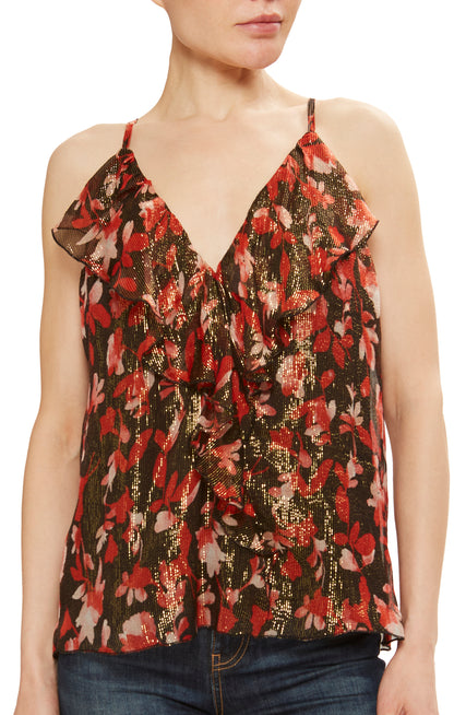 Rosemarie Ruffle Tank Top Ruby Twilight - Ramy Brook