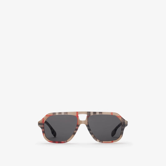 Kids Check Pilot Sunglasses Vintage Check - Burberry