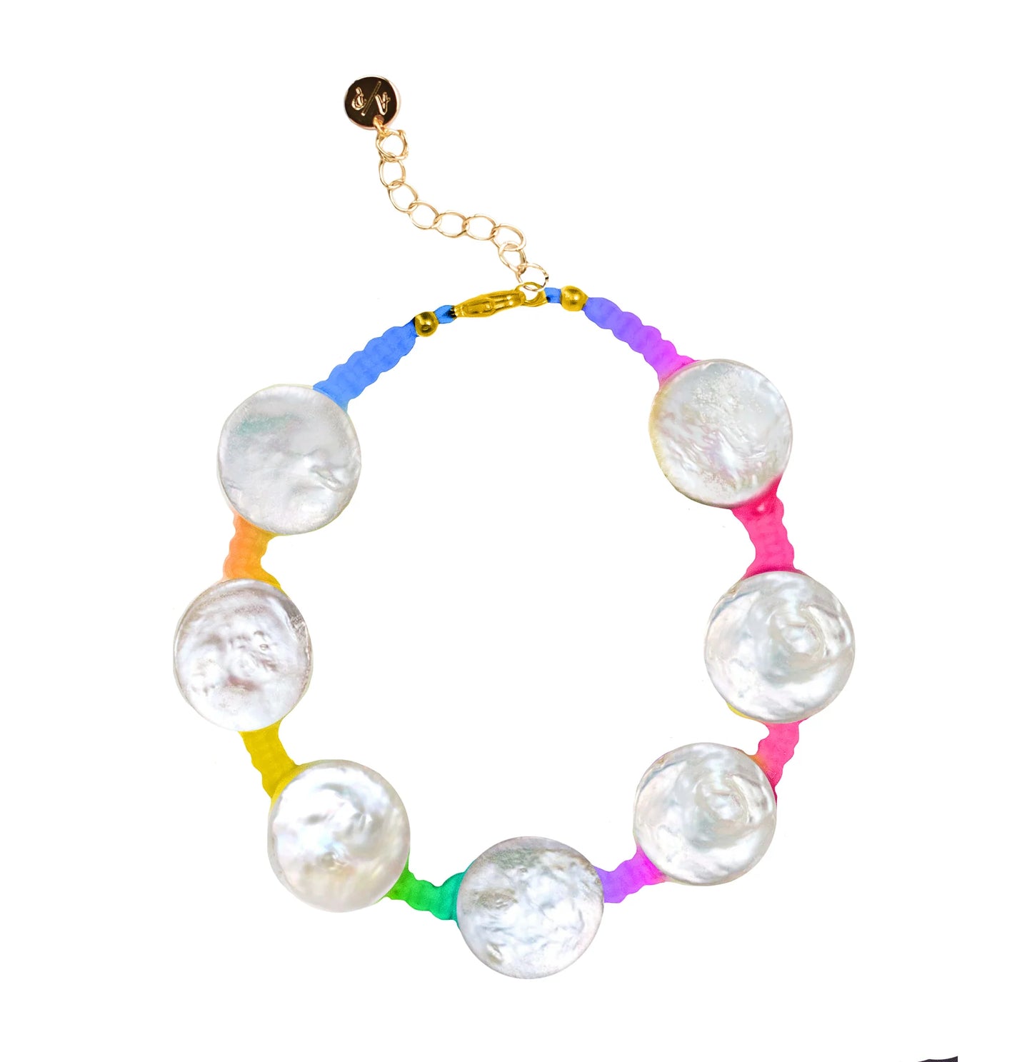 Coin Pearl Bracelet Rainbow - Adriana Pappas Designs