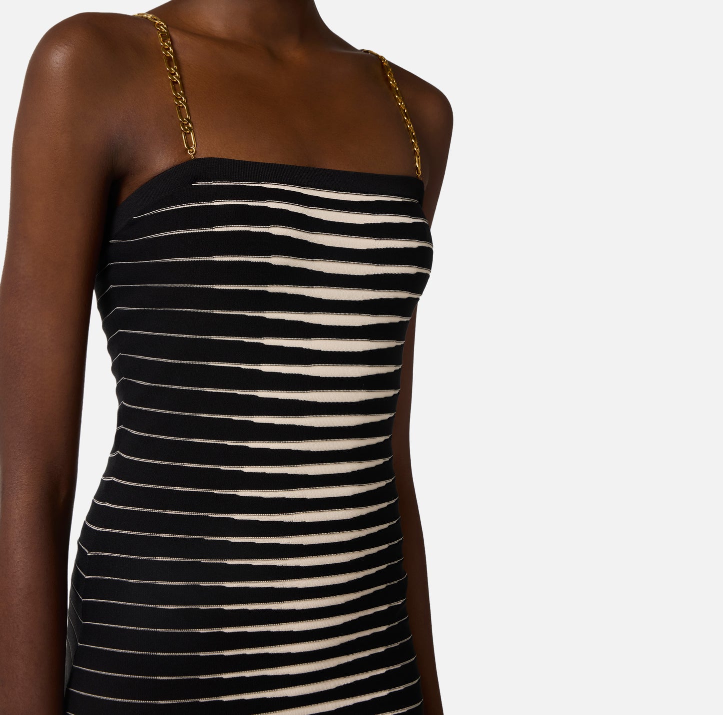 Knit Dress With Jacquard Zebra Black/Butter - Elisabetta Franchi