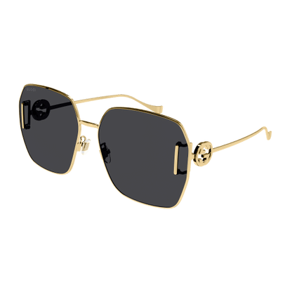 Womens Metal Sunglasses Gold - Gucci