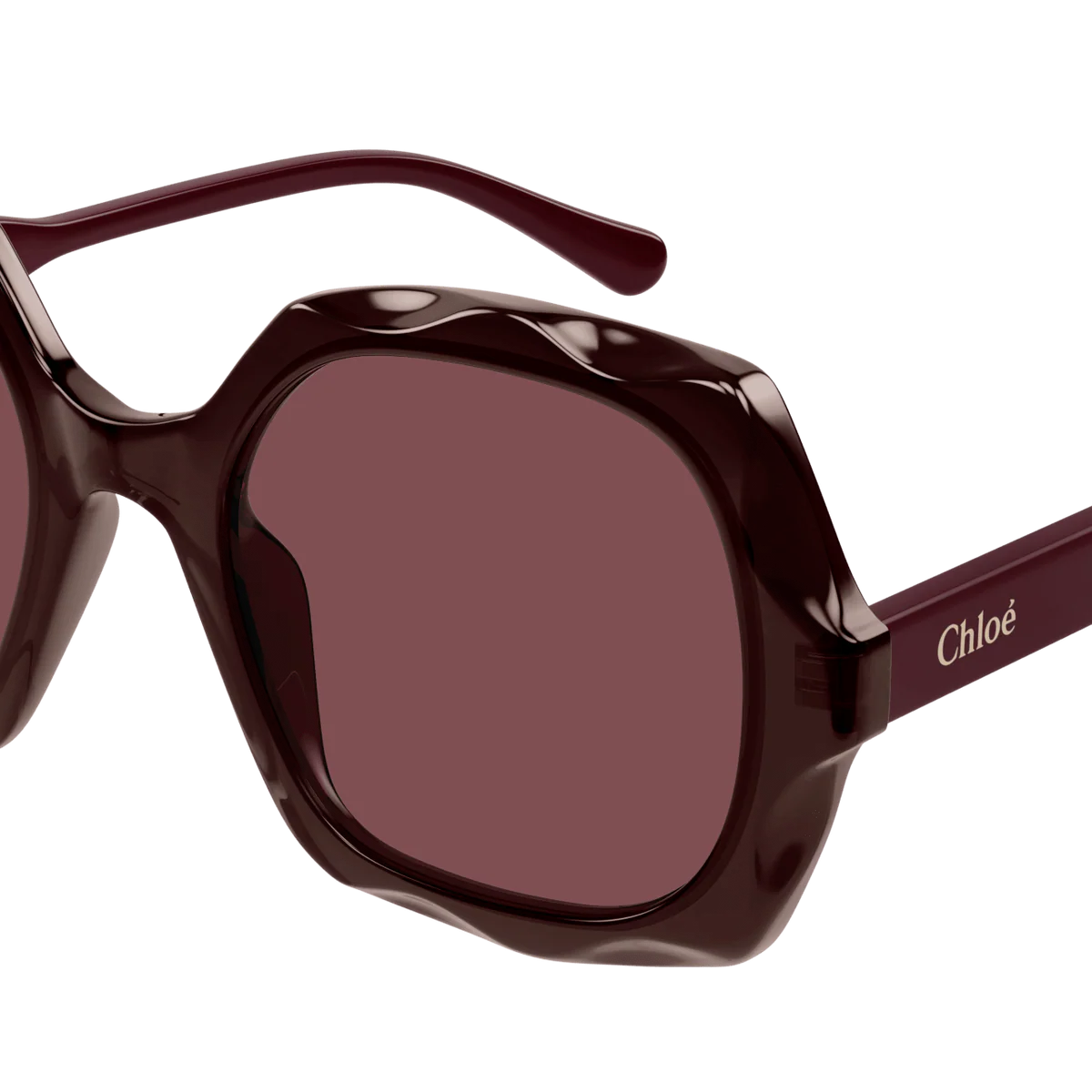 Oversized Sunglasses Violet/Burgundy - Chloé