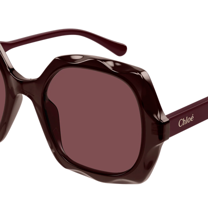 Oversized Sunglasses Violet/Burgundy - Chloé