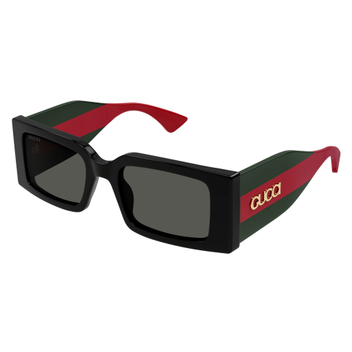Women's Rectangular Frame Sunglasses Black - Gucci