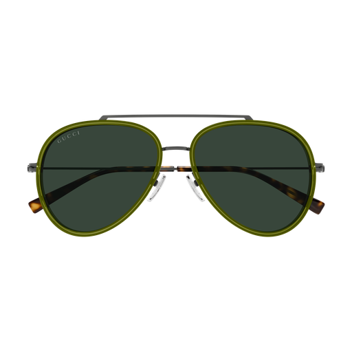 Aviator Metal Sunglasses Green - Gucci