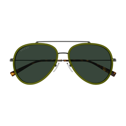 Aviator Metal Sunglasses Green - Gucci