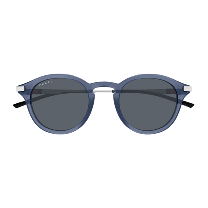 Mens Round Sunglasses Transparent Blue - Gucci