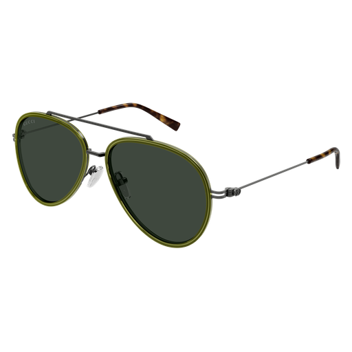 Aviator Metal Sunglasses Green - Gucci