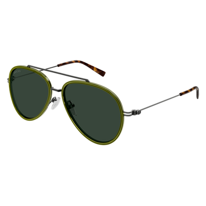 Aviator Metal Sunglasses Green - Gucci