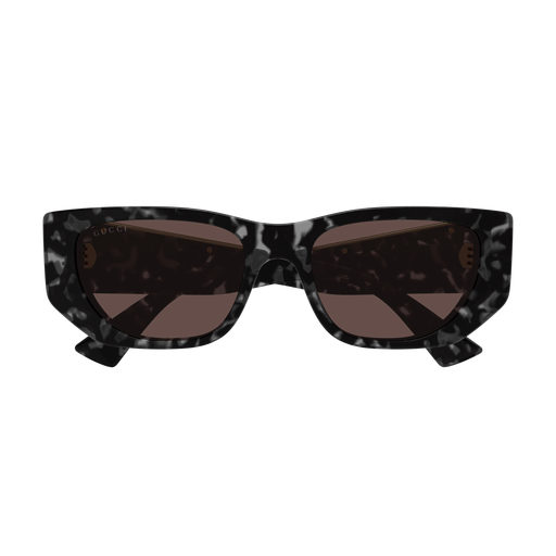 Rectangle Sunglasses Black Havana - Gucci