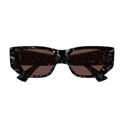 Rectangle Sunglasses Black Havana - Gucci