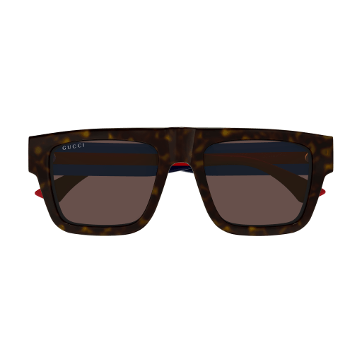 Mens Square Sunglasses Brown Tortoiseshell - Gucci
