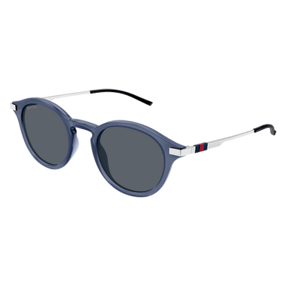 Mens Round Sunglasses Transparent Blue - Gucci