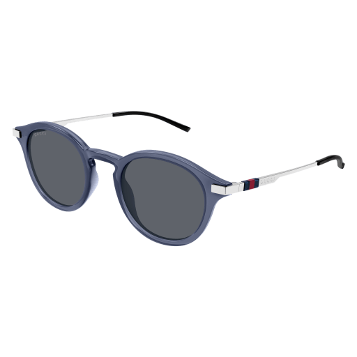 Mens Round Sunglasses Transparent Blue - Gucci