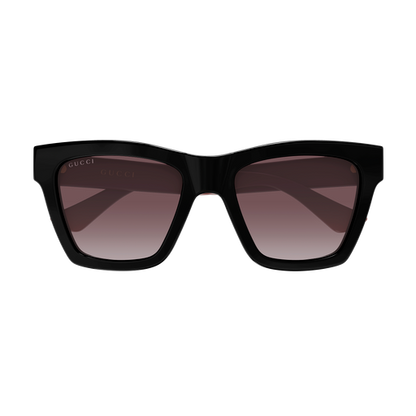 Square Sunglasses Black/Burgundy - Gucci