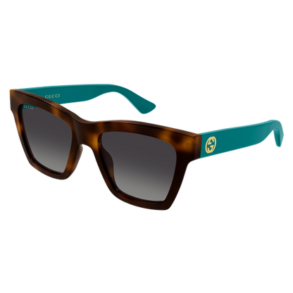 Square Sunglasses Havana/Blue - Gucci