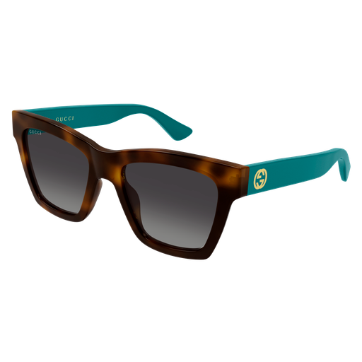 Square Sunglasses Havana/Blue - Gucci